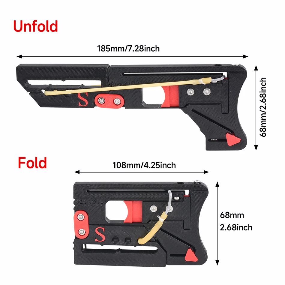 Foldable pocket slingshot with 10 suction cup arrows and large capacity magazine, card slingshot, compact adult targeted shootin