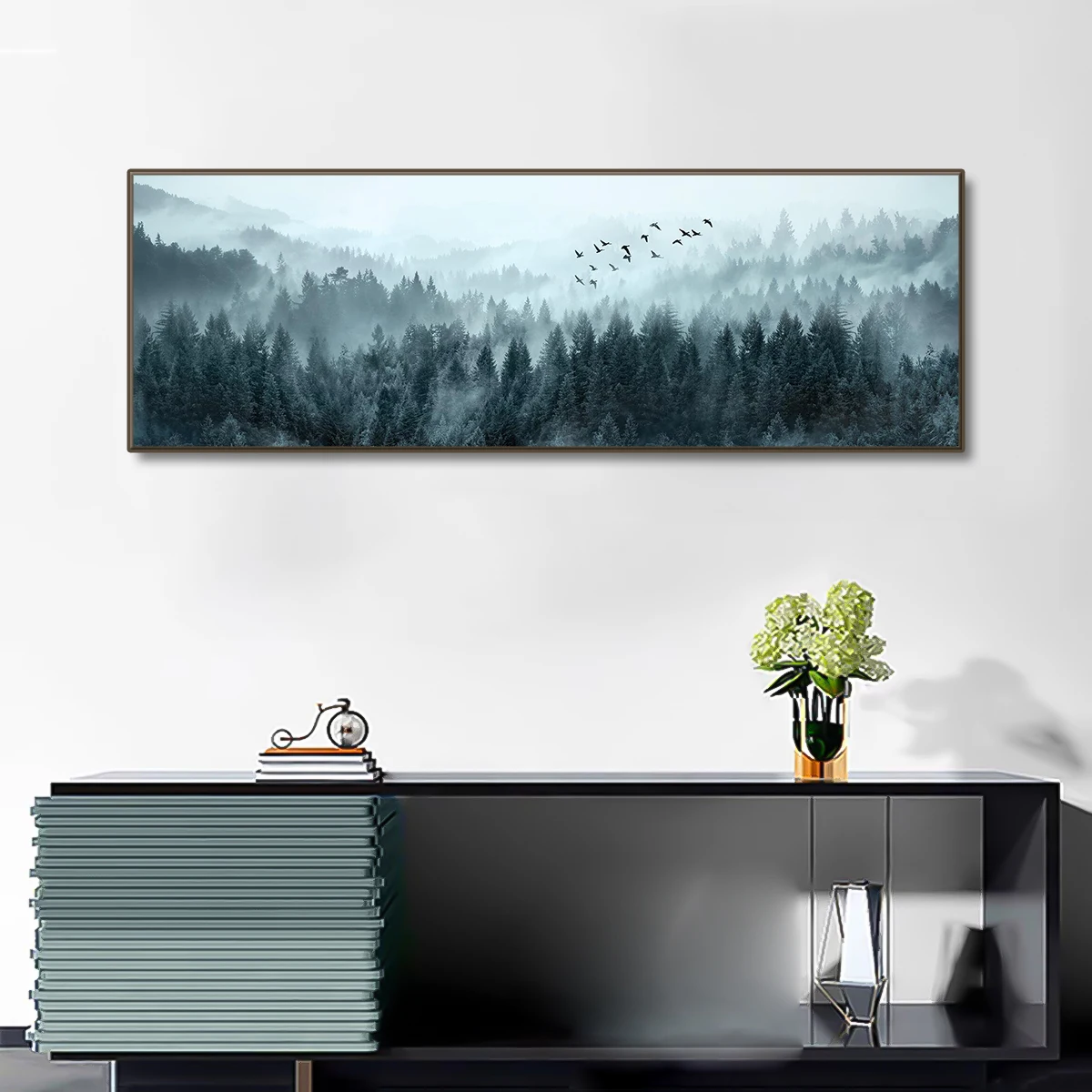 Horizontale, individuelle Foto-Leinwand-Wandkunst, personalisierter Bilddruck, Schlafzimmer-Kopfteil, Heimdekoration, Geschenk, rahmenlos – Detail 3