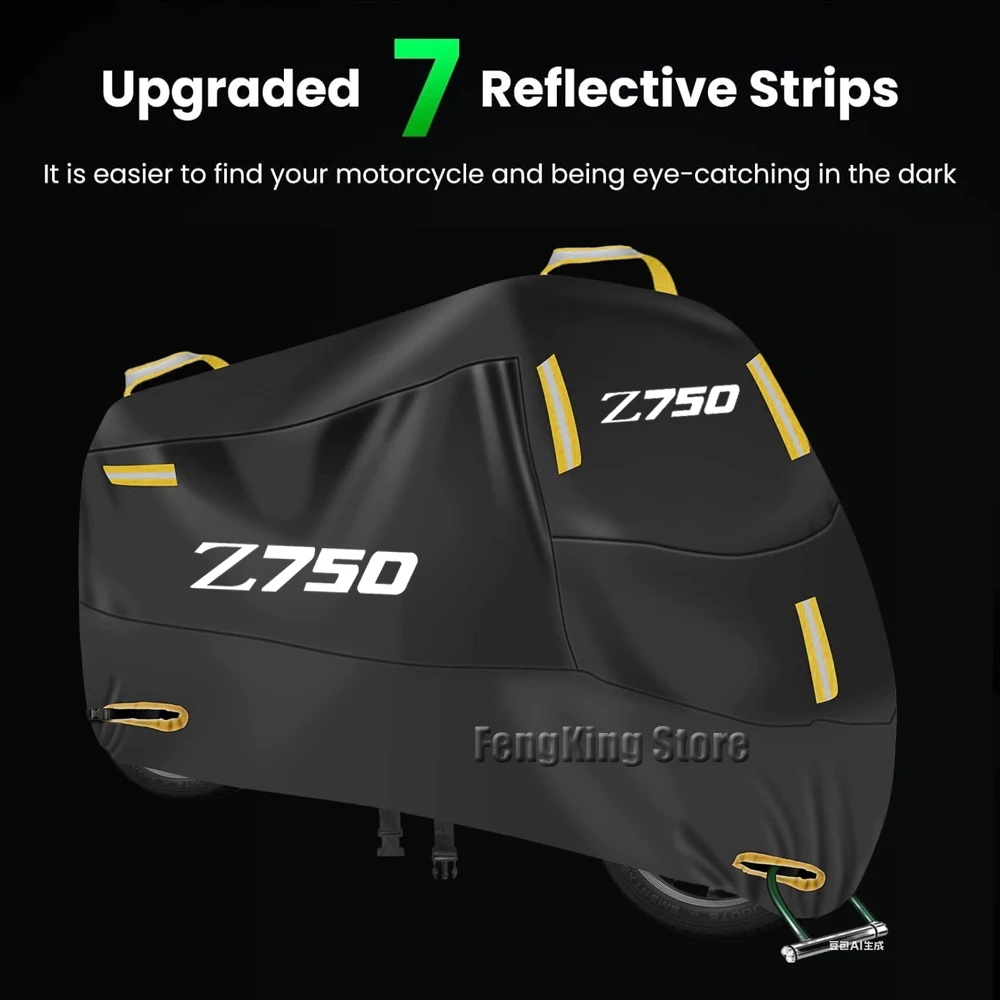 สำหรับคาวาซากิ ซี 750 ซี 750 ผ้าคลุมรถจักรยานยนต์ป้องกันรังสียูวีกันฝุ่นกันหิมะกลางแจ้งกันฝนกันน้ำ