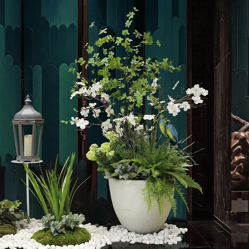 

Artificial flowers and green plants landing suit large flower simulation green plants landscape decoration