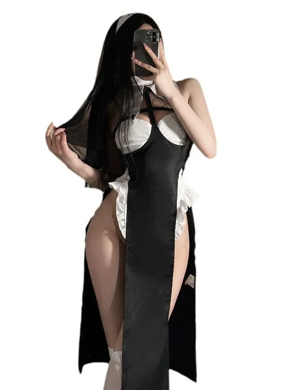 k Nun مثير الرغبة النقية حار فتاة الدكتور المرأة loween Nun Cos H-Line Svel التفاف الدكتور البوليستر