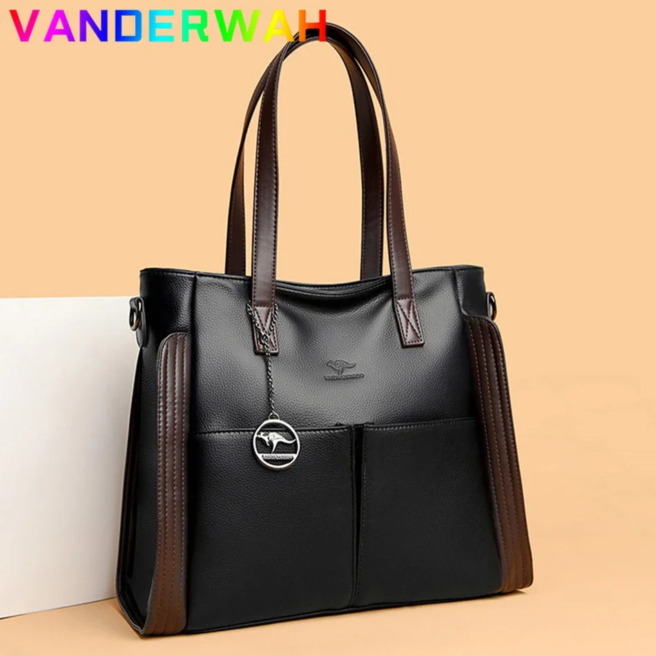 High-end Leather Tote Large Capacity Women Bags Luxury Designer Big Hand Bags Ladies Brand Shoulder Messenger Bolsas Feminina