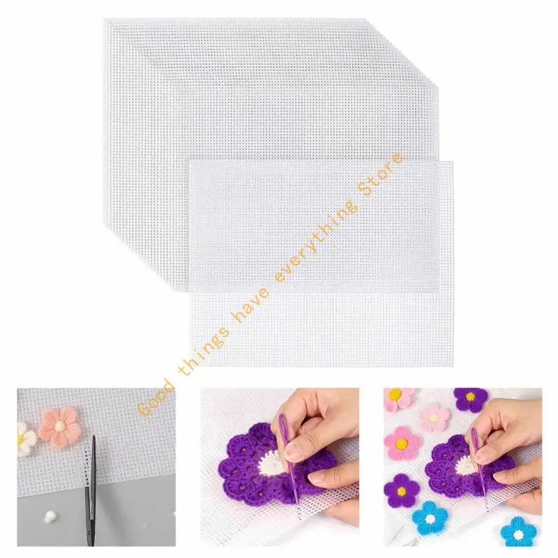 

Plastic Canvas Fabric Sheets Permanent Crafting Component For Embroidery Sewing Projects 55KF