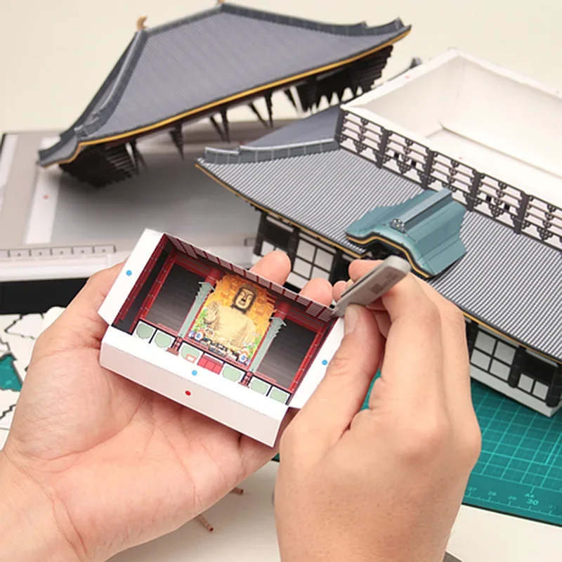 Japan Todai-ji Tempel Halle 3D Papier Modell Haus Papercraft DIY Kunst Origami Gebäude Teenager Erwachsene Handgemachte Handwerk Spielzeug QD-174