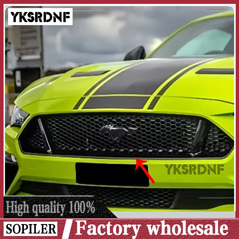 YKSRDNF NEUES, hochwertiges ABS, mattschwarz, Netzgitterverkleidung, Renngrills für Ford Mustang GT 2018 2019 2020 2021