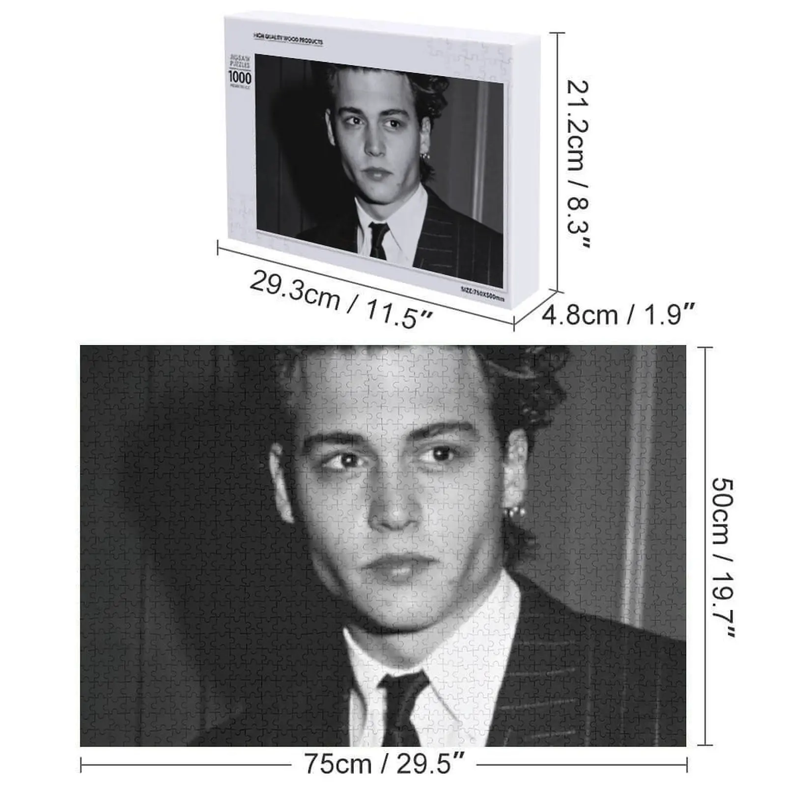 Young Depp Jigsaw Puzzle Wooden Compositions For Children Scale Motors Wood Photo Personalized Wood Animals Puzzle