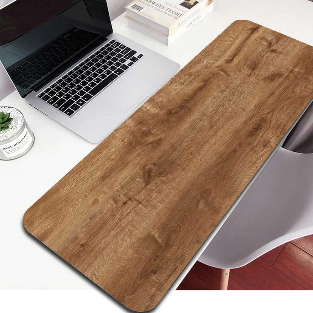 Mouse pad grande textura natural madeira computador mesa tapete escritório gamer teclado ergonômico gamer tapete 900x400 laptops de jogos