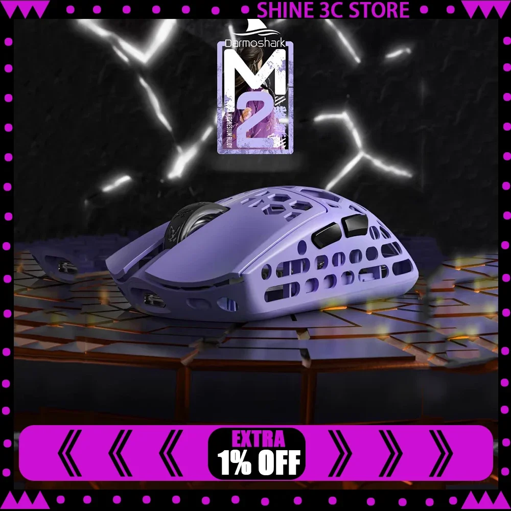 Darmoshark M2PRO Gaming Mouse Three Mods Nordic52840 8K Pixart PMW 3950 Wireless Mouse Low Delay Light Weight Mouse Gamer