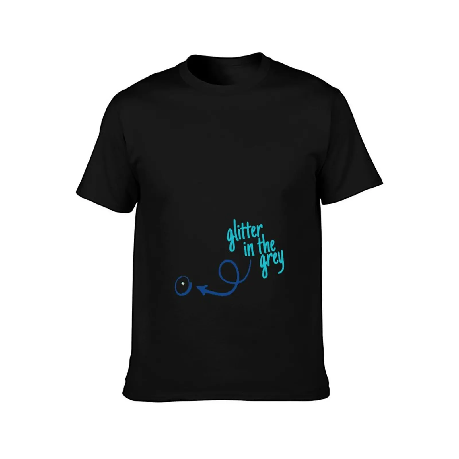 Glitter In The Grey T-Shirt Daily Wear Plain Short Sleeve Shirt T-Shirt