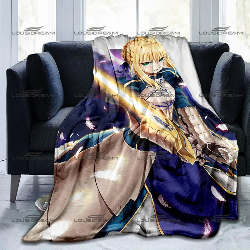 Animato Fate sciabola dea coperta morbida flanella coperta aria condizionata trapunta portatile casa viaggio ufficio coperta