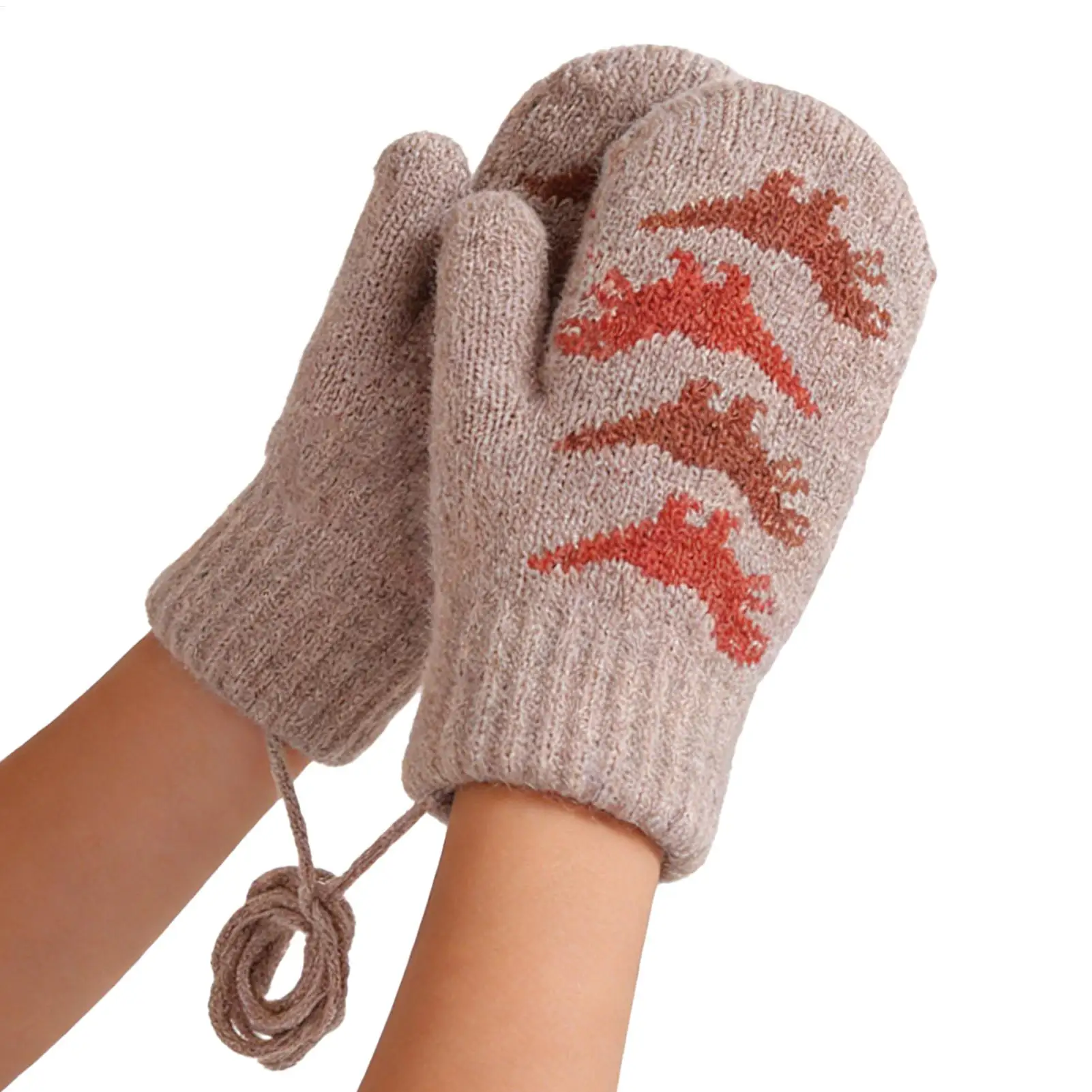 Kinder Winter Fäustlinge Kinder Fäustlinge Kinder Warme Anti-Verlust-Strickfäustlinge Wolle Babyhandschuhe Kinder Fleece-Handschuhe Baby Strickhandschuhe