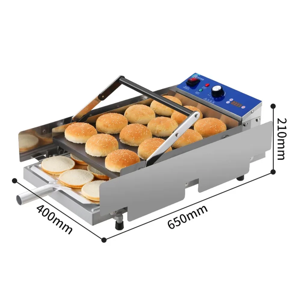 Commercial Burger Baking Machine Bread Heater Hamburger Toaster Automatic Hamburger Cooking Machine