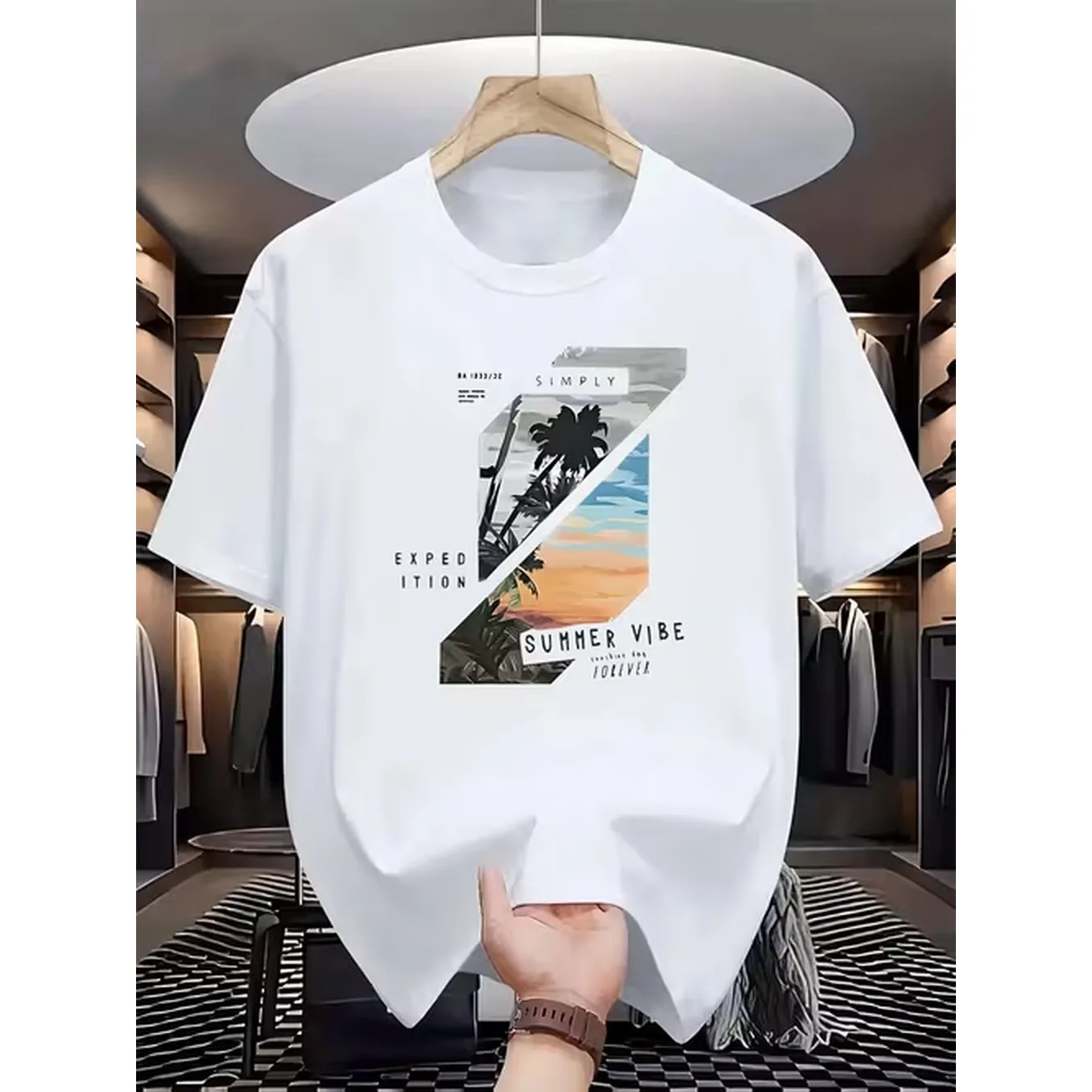 item picture mens fashion print t shirt