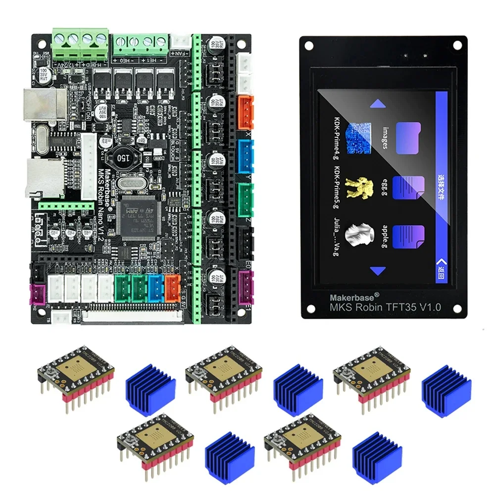 DB-3D Printer Parts Makerbase Control Board MKS Robin Nano V1.2 32 Bit Motherboard Support Marlin2.0 TFT 3.5 Inch Touch Screen