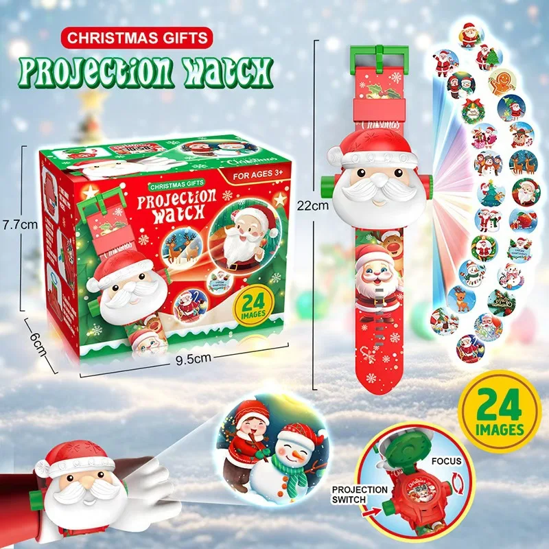 لعبة ساعة الإسقاط للتعلم المبكر مع 24 صورة مشهد، فليب إبداعي للأطفال والأولاد والبنات، هدية عيد الميلاد للعام الجديد