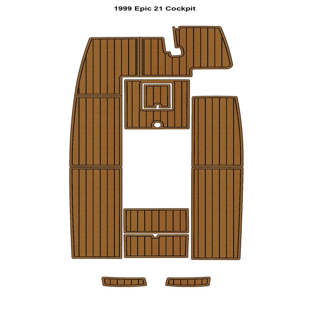 

1999 Epic 21 Cockpit Boat EVA Teak Deck Faux Foam Floor Mat Pad SeaDek MarineMat Style Self Adhesive