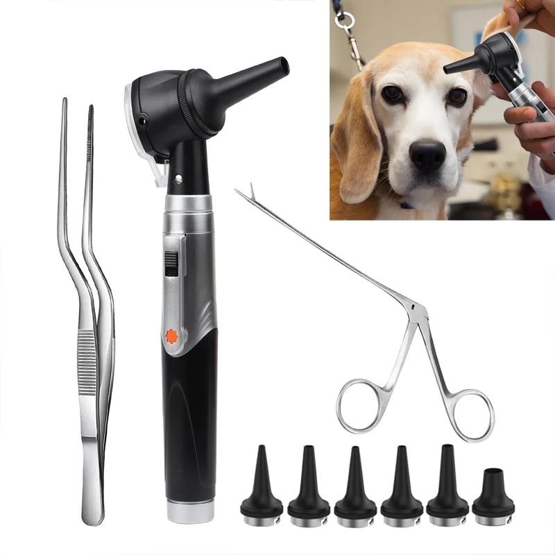 

Medical Vet Animal Ear Endoscope Earwax Remover Pliers Alligator Crocodile Veterinary Forceps Otoscope Cleaner Clip Tweezer Set