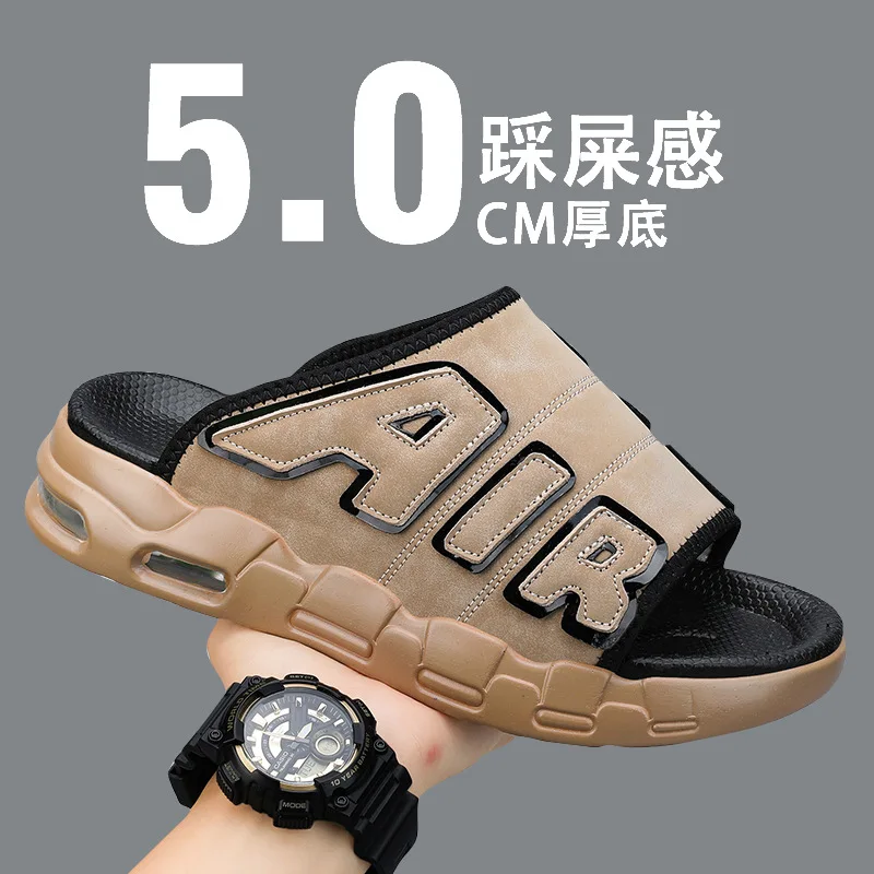 Chaussons pour hommes 2025 été pantoufles respirantes grande plate-forme De mode chaussures décontractées pour hommes nouvelles baskets légères Zapatos De Hombre