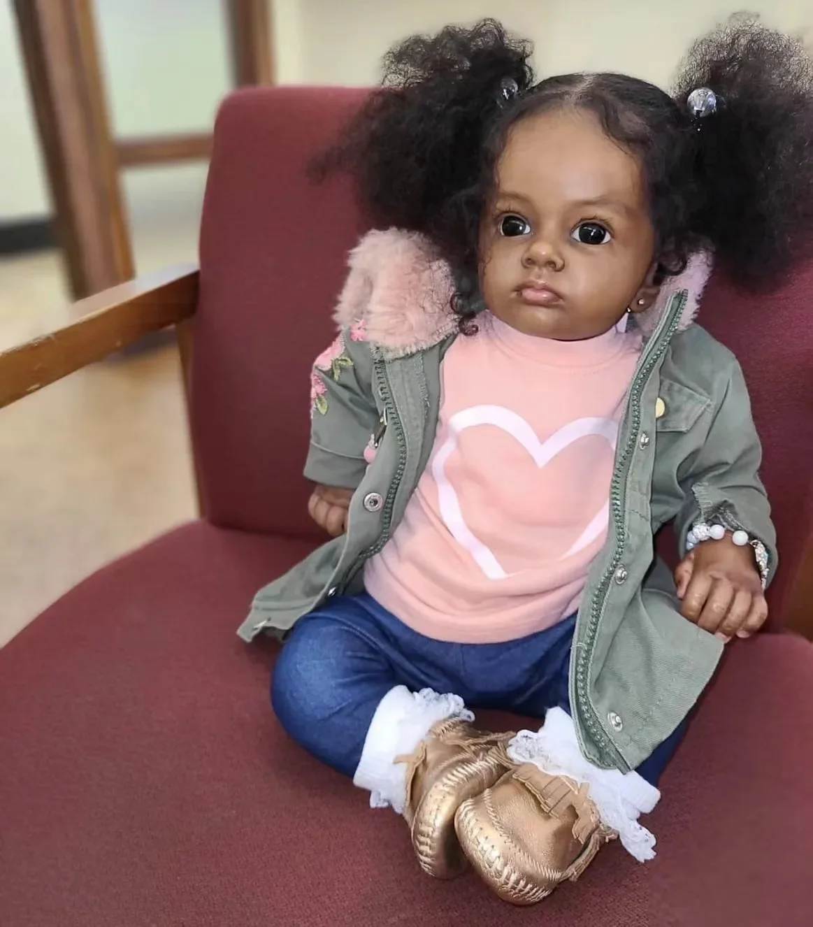 SINO-BB Customized Limited Supply24inch Reborn Baby Tutti With Dark Skin Already Finished Doll Christmas Gift