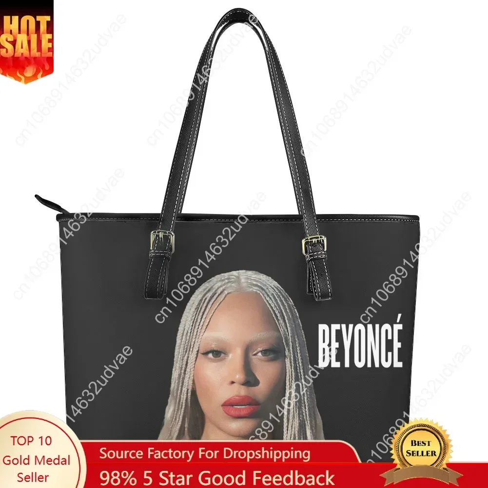 Beyoncé Handbag Womens Mens Personalized Tote Bag Fashion Shoulder Bag Business Commuter Leather Purse Travel Grocery Bag Gift