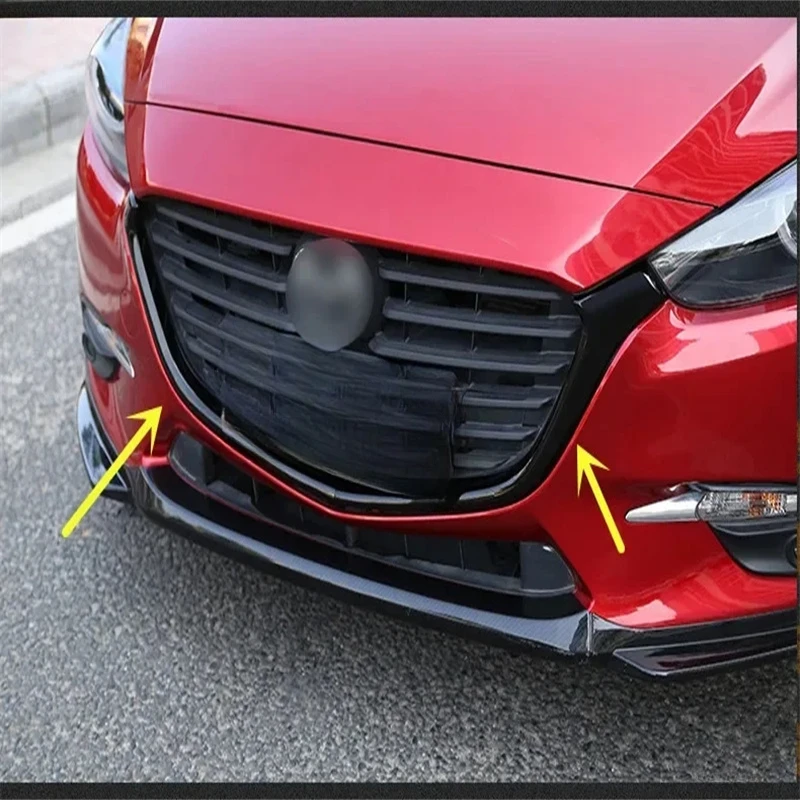 For Mazda 3 AXELA 2017-2019 High-quality ABS Chrome Front Grille Decorative Strip Anti-scratch Protection Car Accessories