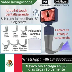 Mexico warehouse delivery 3.5 inch touch screen Video Laryngoscope Reusable Sterilizable Blades color Digital Laryngoscop