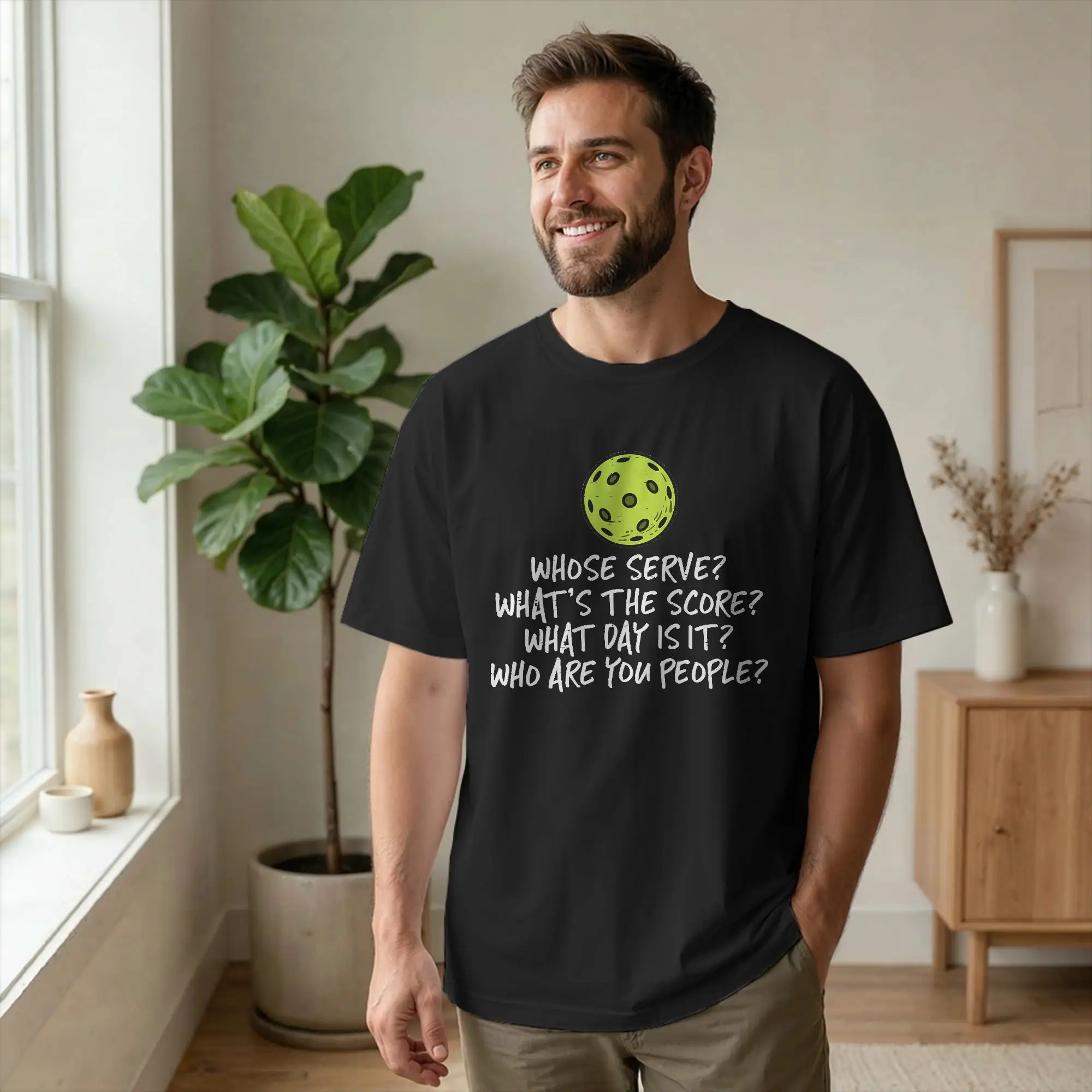 Men Pickleball Whose Serve Whats Score T Shirts Funny Cotton merchandise Funny Short Sleeve O Neck Tee Shirt Gift Idea T-Shirts