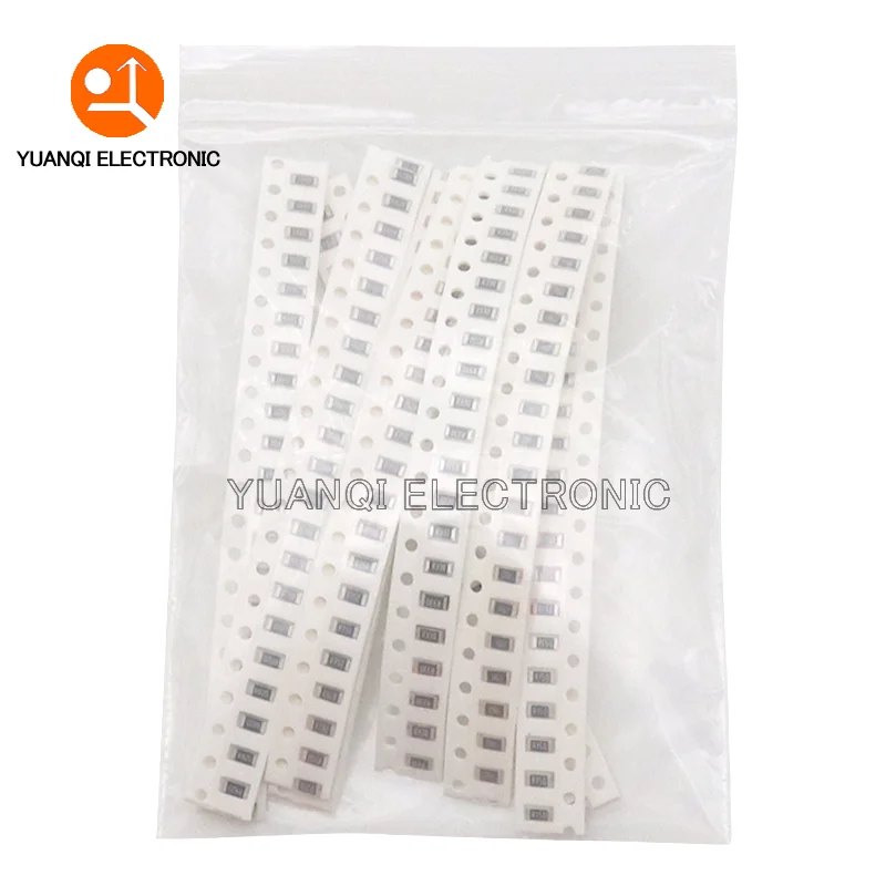 Kit sortido 200PCS 0603 0805 1206 1% SMD Chip Resistor 10valoresX20pcs = 200pcs 1R00 R820 R750 R620 R500 R470 R330 R220 R150 R100