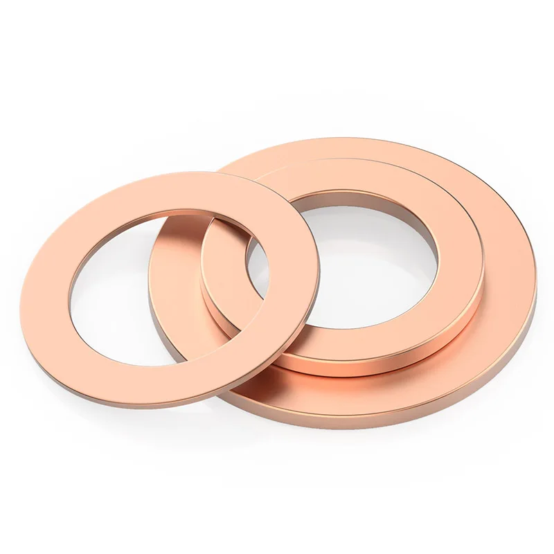 Solid Copper Washer Shim Flat Ring Crush Sealing Washer Flat Seal Ring M5 M6 M8 M10 M12 M14 M16 M18 M20 M22 M22 M24 M27~M48