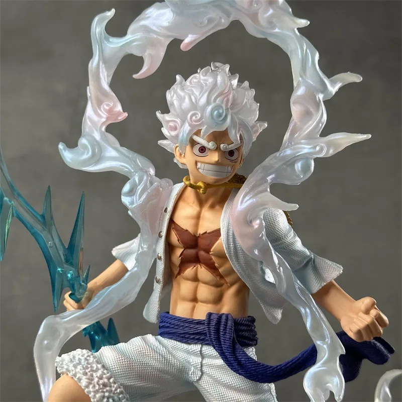 Nowe figurki anime One Piece, 27 cm, Gear 5 Nika Luffy, ozdoba sceniczna, figurki dekoracyjne, model, statuetka, zabawki dla dzieci, prezenty