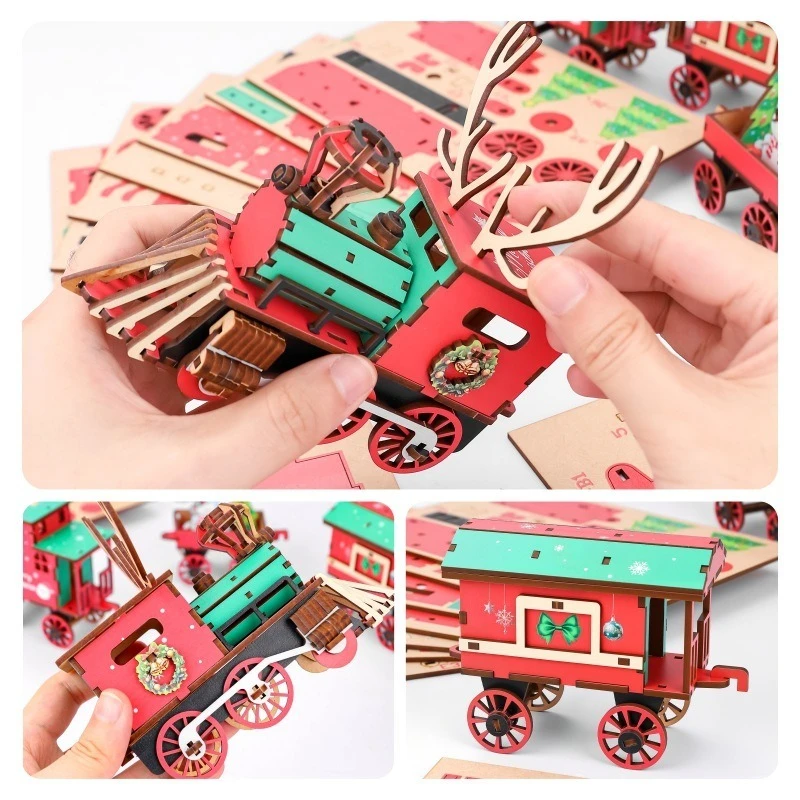 Puzzle in legno per bambini Modello di assemblaggio 3D giocattolo per ragazzi e ragazze dai 6 anni in su, giocattolo da costruzione regalo fatto a mano