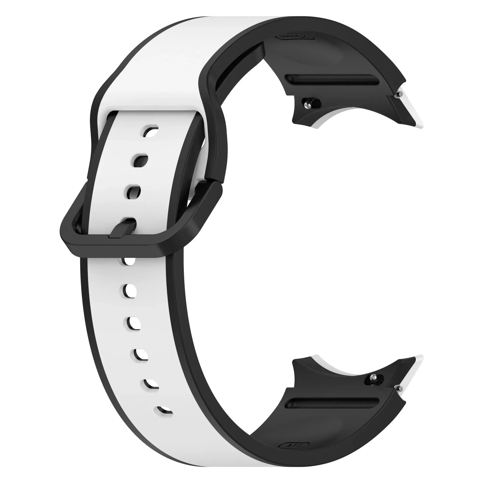 Original Silicone Band for Samsung Galaxy Watch 5 40mm 44mm/Galaxy Watch 5 Pro Strap Bespoke Edition Sport Strp Band White Black