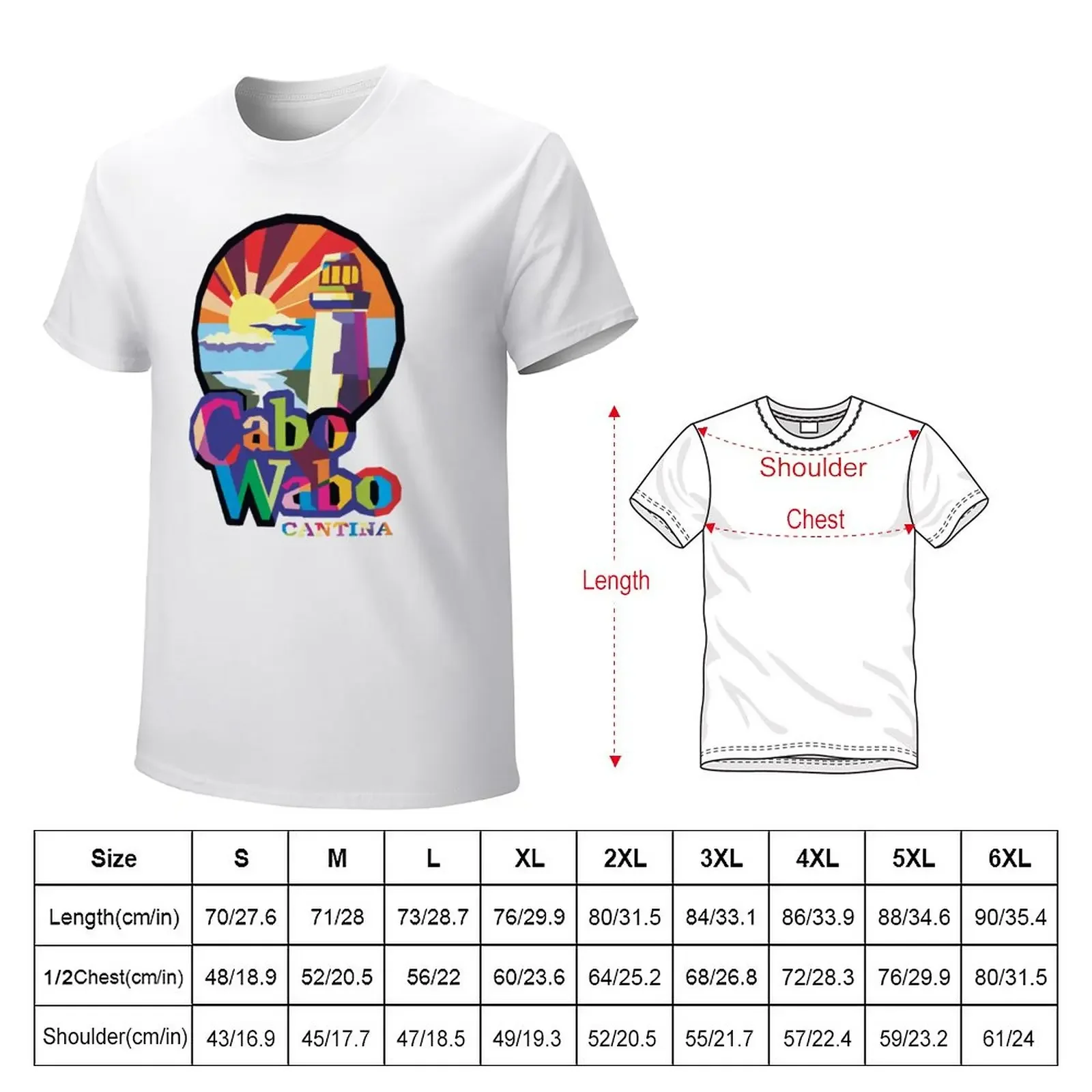 Cabo wabo WPAP Art T-Shirt blanks korean fashion oversized t shirt men