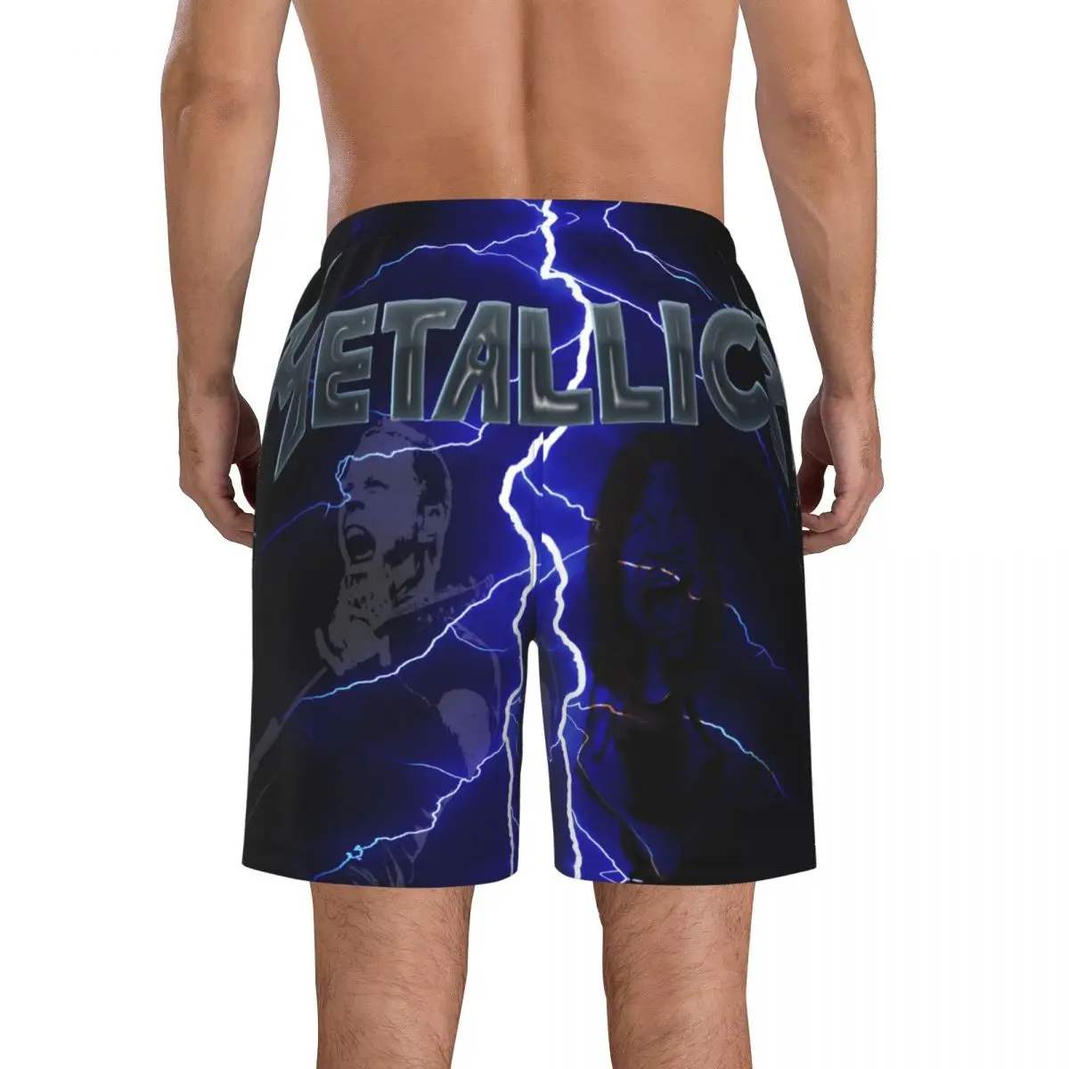 Heavy Metal Men's Beach Shorts Fitness Quick-drying Swimsuit Funny Street Fun 3D Shorts