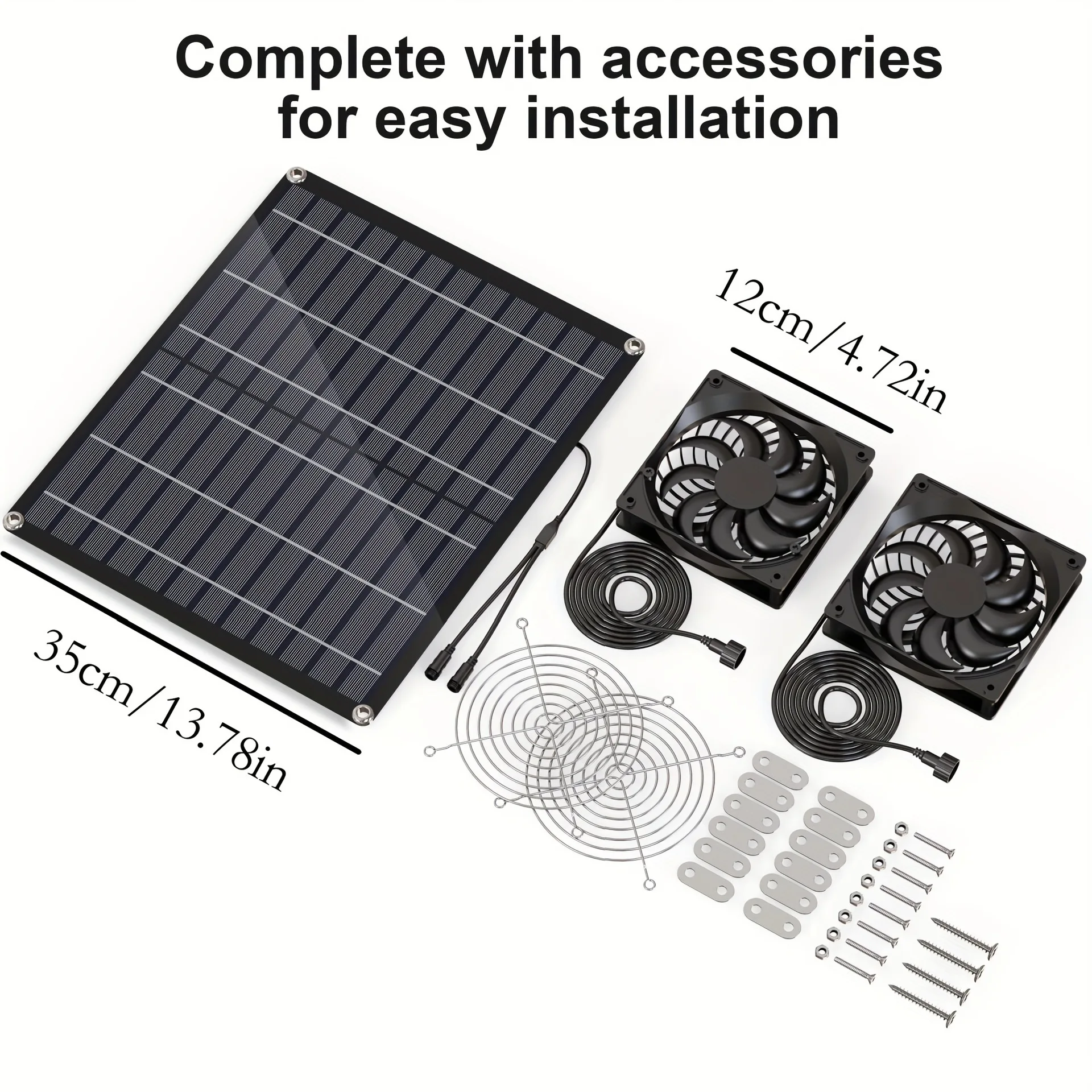 durable-monocrystalline-15w12v-solar-photovoltaic-with-two-ipx7-waterproof-fans-for-outdoor-greenhouse