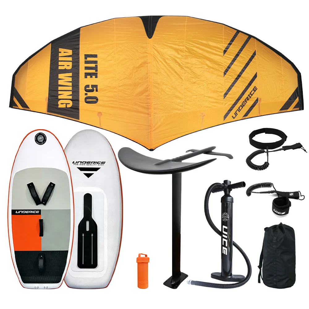 무동력 풍선식 수중익 보드, 서핑 카이트 휴대용 풍선식 윈드 윙 탄소 섬유 수중익 수상 스키 세트