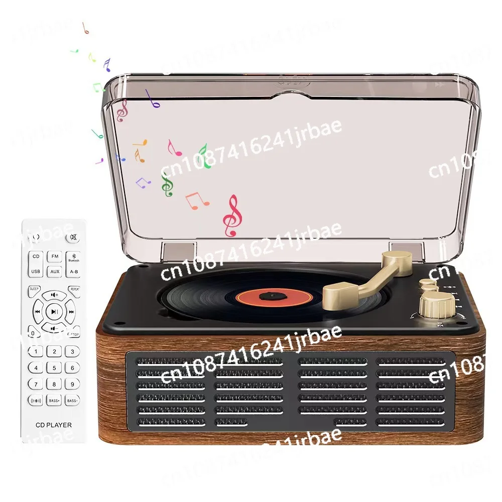 

Multifunctional Retro CD Player Portable Bluetooth Speaker High Fidelity Stereo Album Player