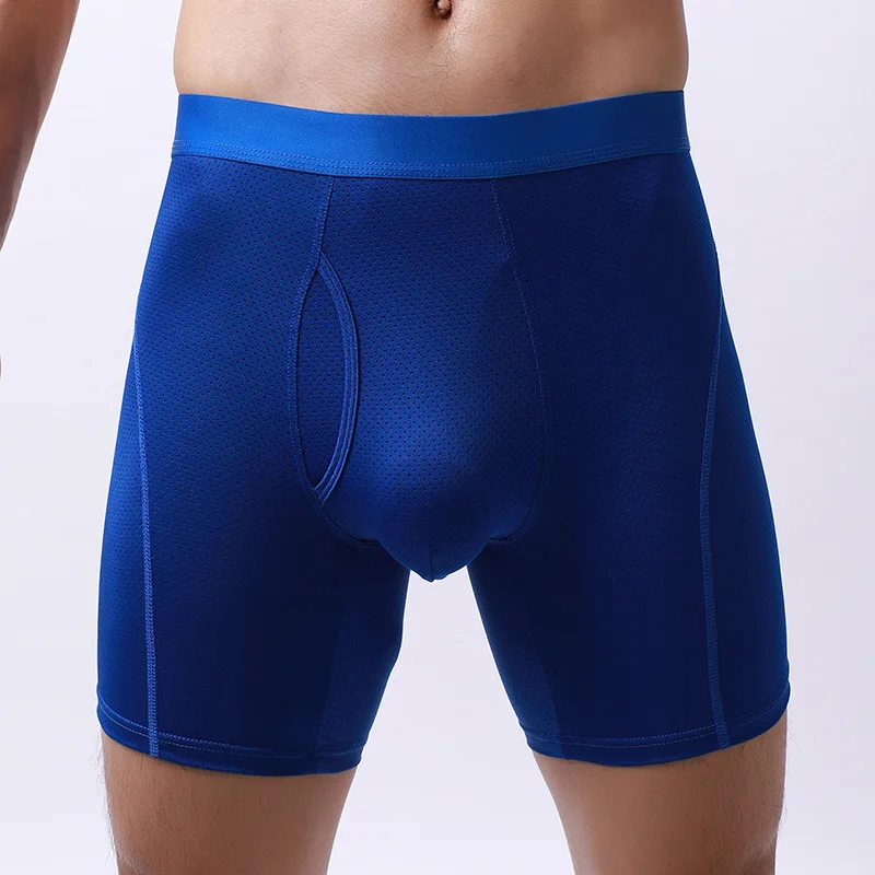 Men\'s Boxers Separate Pouch Underpants Sports Breathable Underwear U Convex Pouch Lingerie Underpants Male High Elastic Panties