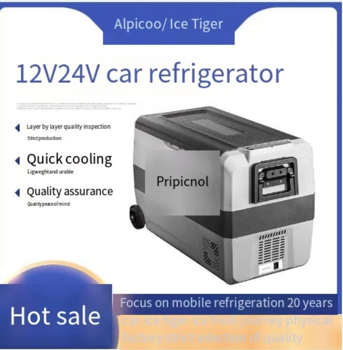 Mini Car Refrigerator Refrigeration Truck Home Dual Use 12v24v  T36 T50 T60 Speed Refrigeration Convenient Pull Rod