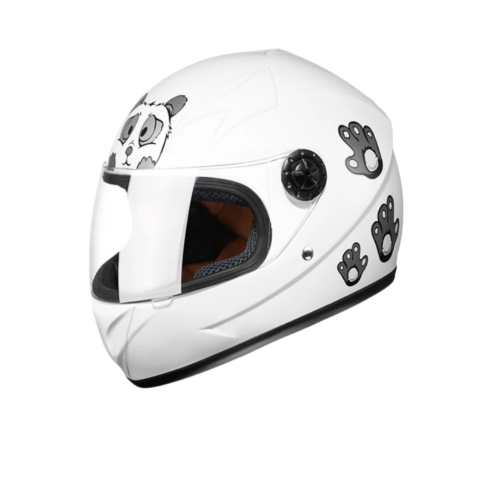 Children Full Face Moto Racing Helmets Winter Warm High Definition Lens Riding Helmet Skateboard Roller Electromobile Helmet