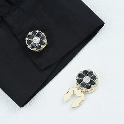 ICEYY2pcs/lot Cute Cufflink Button Covers For Shirt  Blossom Button Clip Sleeve Buttons Fashion Girls' Gifts Tux Cufflinks