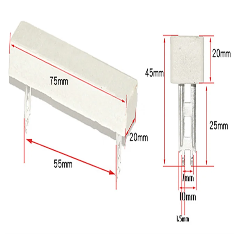 30W 0.5-300R cement ceramic power resistor 5% 1.2 2 2.5 3 5 6 8 10 12 15 20 22 25 30 47 50 68 82 100 120 150 180 200 220Ohm