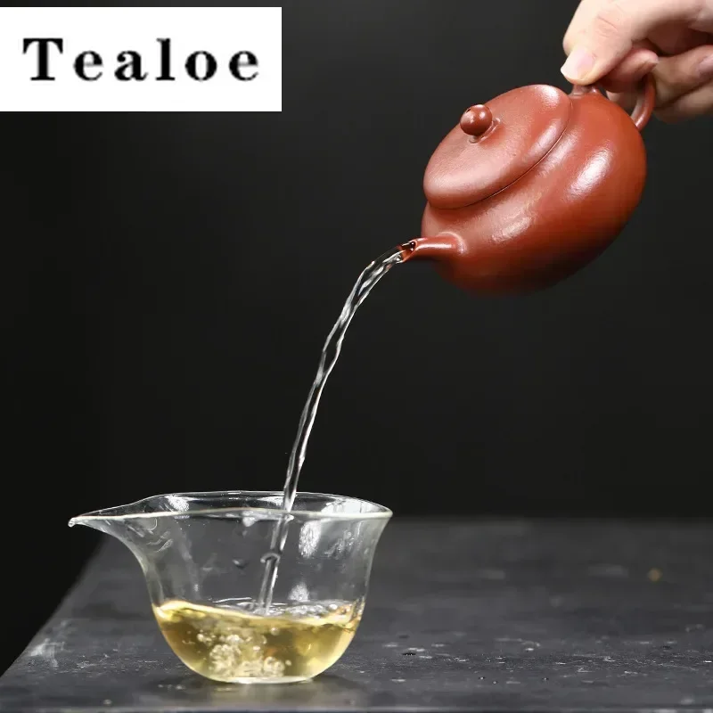 Tetera de arcilla púrpura de mineral crudo Yixing de 180ml, tetera maestra hecha a mano, infusor de té de belleza, accesorios de juego de té chino Zisha