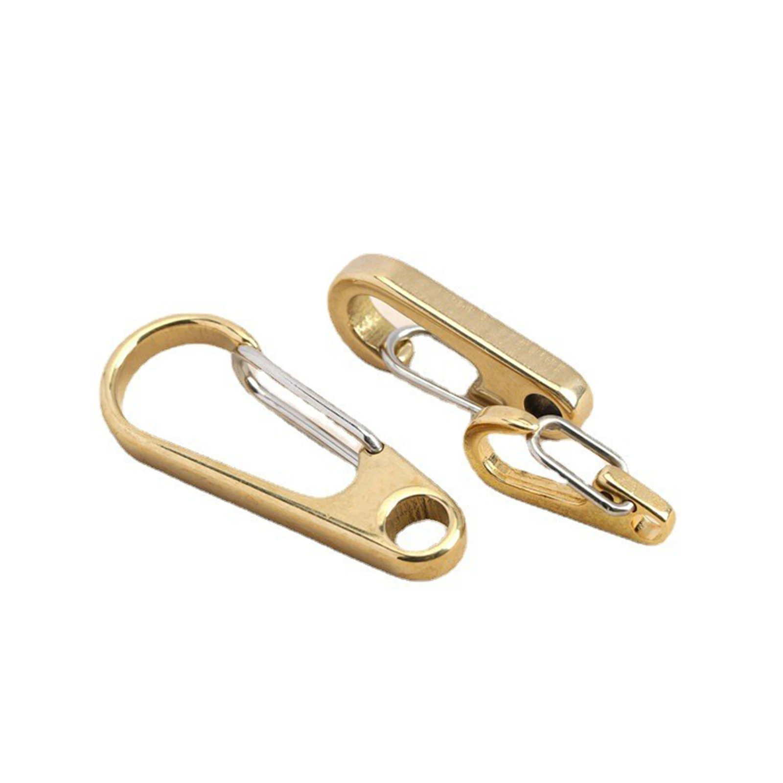 1Pc Multiple Sizes Brass Carabiners Clip 26/33/50mm For Hanging Lights Camping Tent Supplies Backpack Attach Keychain Clips