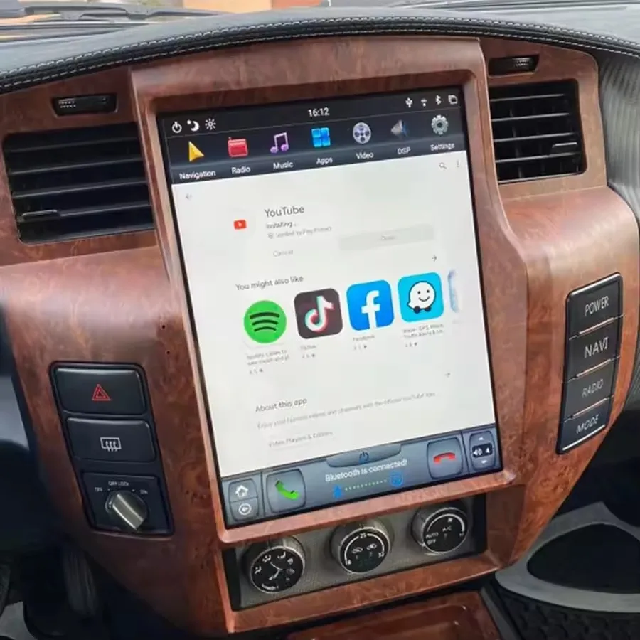 

12,1-дюймовый автомобильный мультимедийный видеоплеер с Android AUTO, GPS-навигацией, Wi-Fi, DSP, 2 Din для Nissan Patrol V 5 Y61 2005-2021 гг.