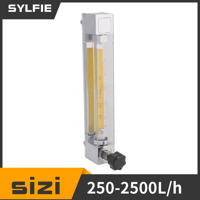 

LZB-10 250-2500L/h Oxygen Flowmeter Air Gas Flow Meter with 12mm Hose Connecotor for Hospital Industry