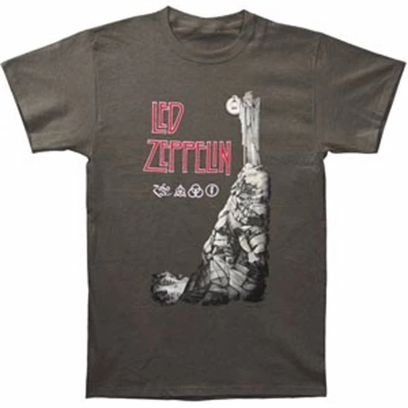 Rare Summer Led Zeppelin Band Graphic Cotton T-shirt Unisex Summer Short Sleeve Fashion Brand Tee Luxury Casual Vintage Tees