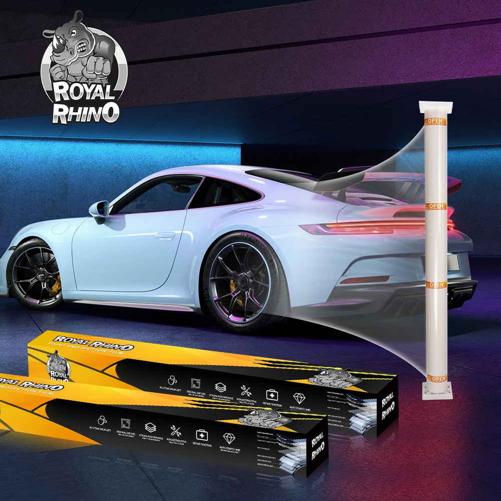 ROYAL RHINO 6.5/7.5/8.5/9.5mil Top Quality Invisible PPF TPU Film Hydrophobic Anti Yellowing Scratch Resistant Paint Protection