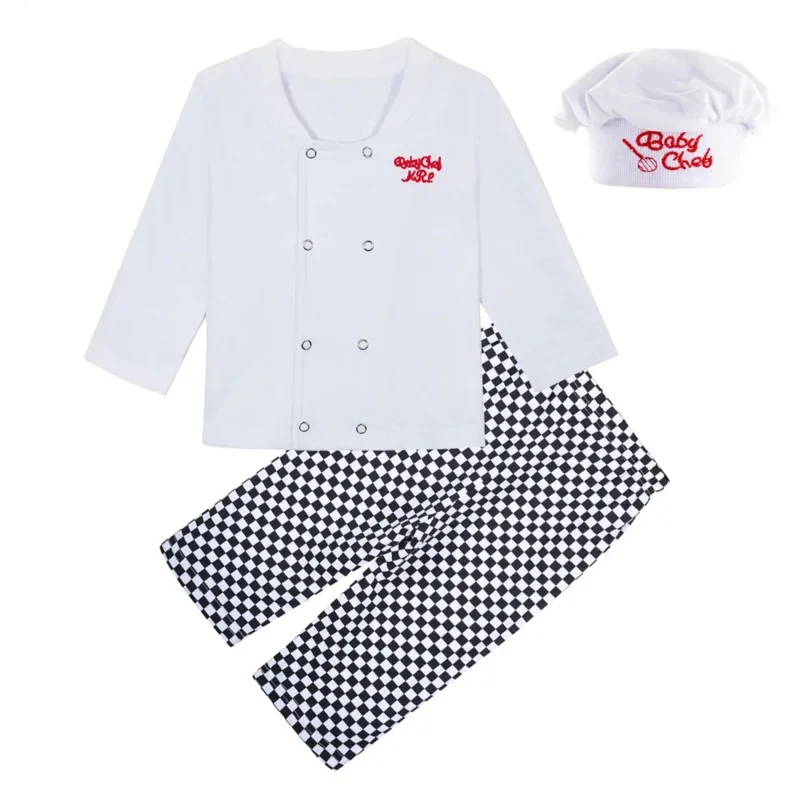 2026 Baby Toddler Purim Chef Cosplay Costumes Carnival Outfits Boys Girls Party Dress Up Infant Funny Cook Clothing Set wi KEMBA view 3