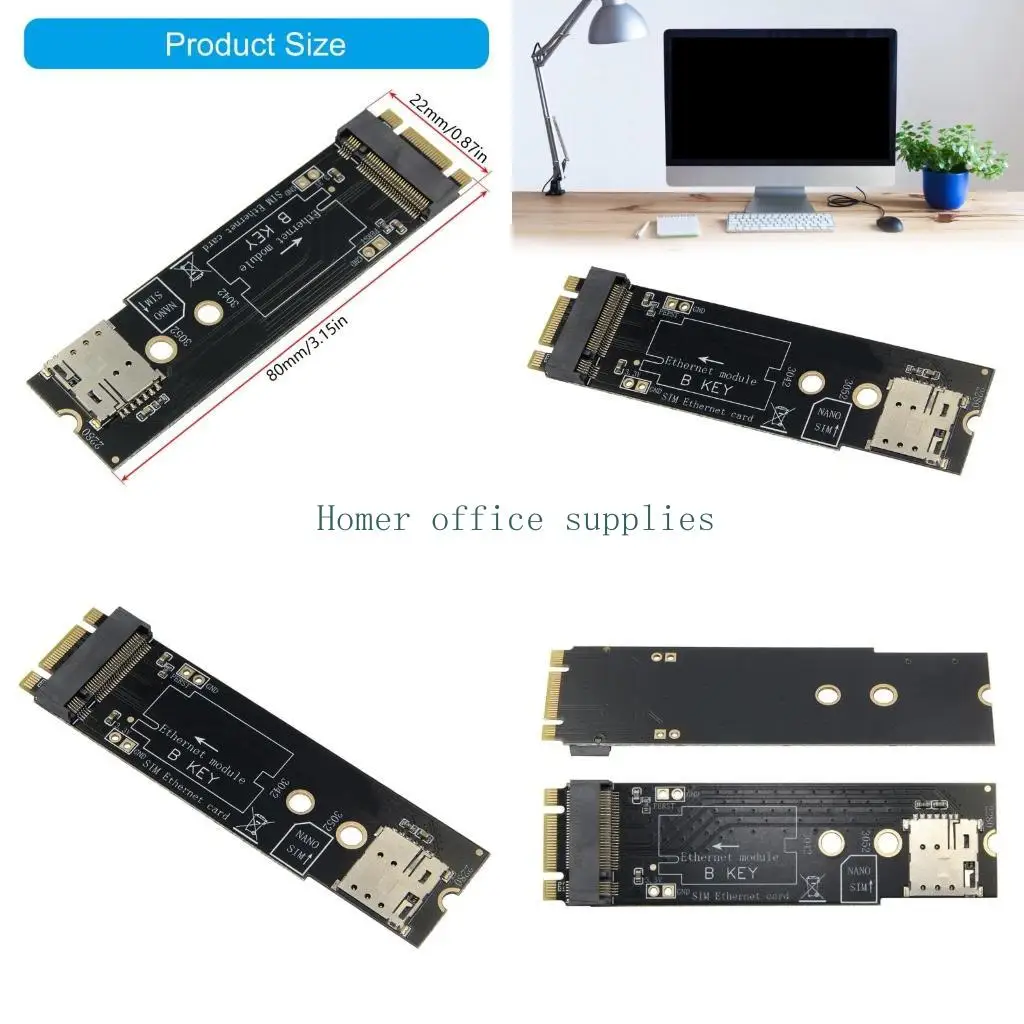 K43B M.2 B & M 2280 to B Adapters For 3042/3052 Networking Module 3G 4G
